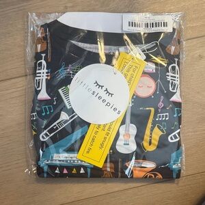 Little Sleepies Musical Notes Pajama Set - Black and Multicolor